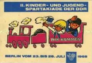 Postkarte zur 2. Kinder- und Jugendspartakiade