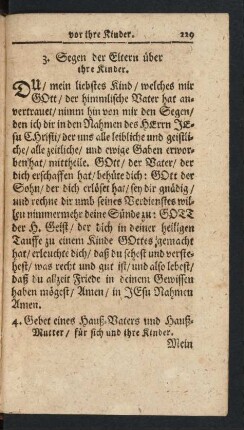4. Gebet eines Hauß-Vaters und Hauß-Mutter/ für sich und ihre Kinder.