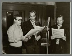 Die Sänger Voigt, Beyer und Schmieder : Portrait der Sänger Voigt, Beyer und Schmieder vom Berliner Solistenchor im Funkhaus Berlin