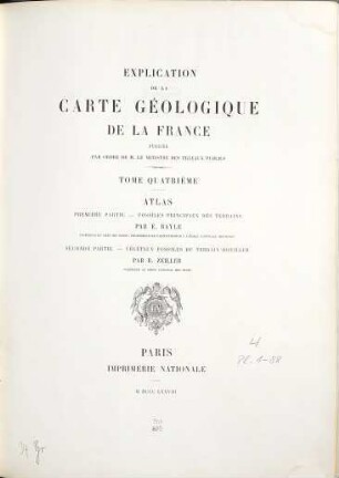 Explication de la carte géologique de la France, 4,[a,1]. Atlas ; 1