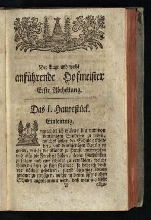 Erste Abtheilung: Das I. Hauptstueck [-XIII. Hauptstueck]