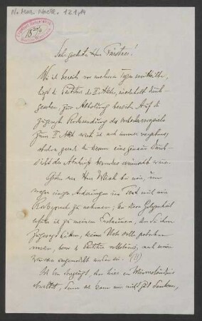 Brief an Otto Fürstner : 30.09.1918