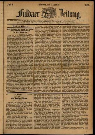 Ausgabe vom Mittwoch, den 07. Januar 1885.