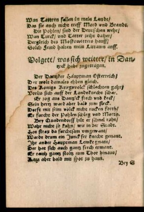 Volgett/ was sich weitter/ in Dantzick habe zugetragen.
