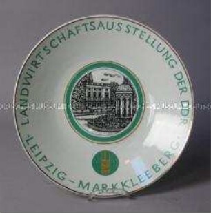 Teller zur Landwirtschaftsausstellung der DDR (agra) in Leipzig-Markkleeberg