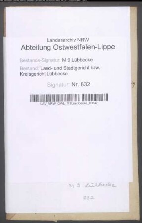 Erblasser: Liekweg, Catharine, geb. Heeres: