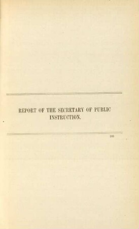 Report of the Secretary of Public Instruction