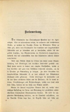 Zur Geschichte des Grundeigenthums in Ost- und Westpreußen, 2,1. Die Lehngüter ; 1 : Das Mittelalter
