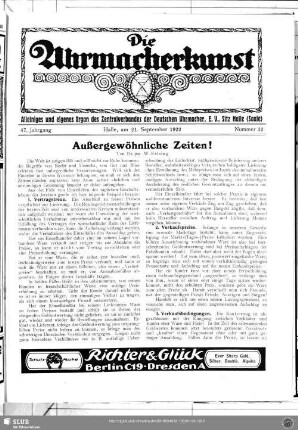 Außergewöhnliche Zeiten!