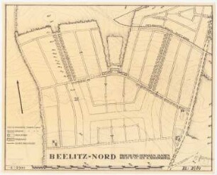 Bebauungsplan der Stadterweiterung Beelitz: Lageplan nördlicher Teil 1:2500