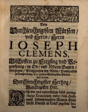 Bruderschaftbüchlein der in denen Churfürstl. Spittälern St. Joseph und St. Elisabeth aufgerichten Bruderschafft