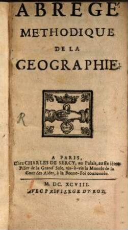 Abrégé methodique de la geographie