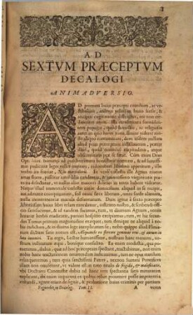 In 10 Praecepta Decalogi, 2