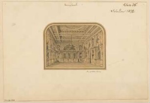 Tanzsaal mit Decke Monatskonkurrenz Februar 1872: Perspektivische Ansicht