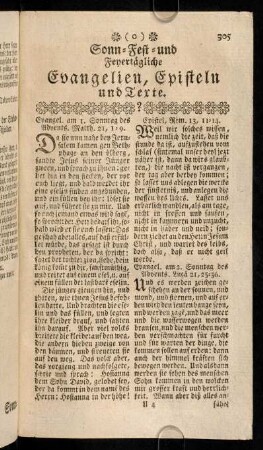305-364, Sonn-Fest- und Feyertaegliche Evangelien, ...