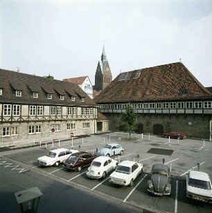 Hannover. Ballhof. Blick auf den Ballhof samt Parkplatz