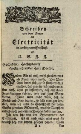 Christian Gottlieb Kratzensteins d. Arzneywiss. Befl. herausgegebene Physicalische Briefe
