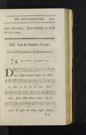 XII. Sur le Sainte-Cène.