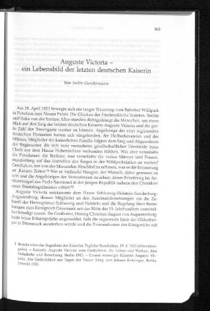 Auguste Victoria : ein Lebensbild der letzten deutschen Kaiserin