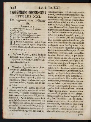 Titulus XXI. De Bigamis non ordinandis.