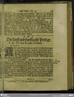 Die fünff und funffzigste Predigt