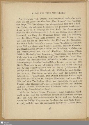 Rund um den Mühlberg