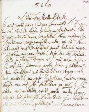 Brief an Arthur Moeller van den Bruck