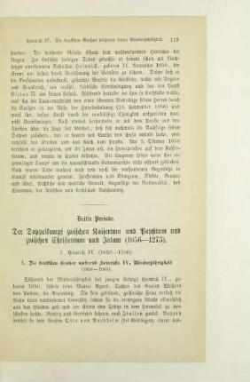 Dritte Periode. Der Doppelkampf zwischen Kaisertum und Papsttum und zwischen Christentum und Islam (1056-1273)