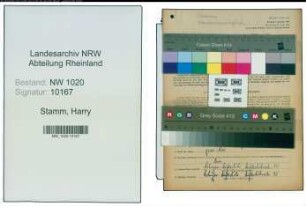 Entnazifizierung Harry Stamm , geb. 19.03.1912 (Kaufmann)