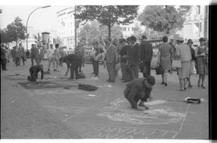 Kleinbildnegativ: Pflastermaler, 1963