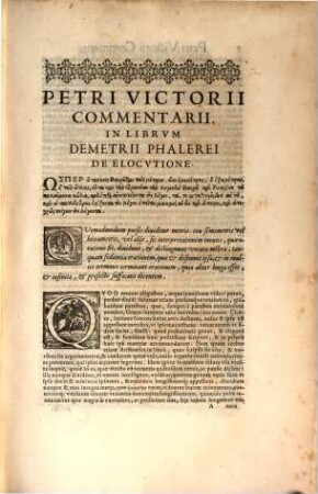 Commentarii in libr. Dem. Phalerei de elocutione