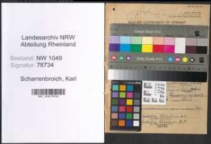 Entnazifizierung Karl Scharrenbroich , geb. 10.03.1902 ()