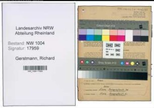 Entnazifizierung Richard Gerstmann , geb. 04.04.1895 (Kontrolleur)