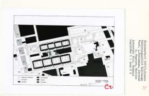 Sanierungsgebiet Rollberge, Berlin-Neukölln (Diplomarbeit bei Kurt Dübbers): Nutzung-Planung, Lageplan 1:1000