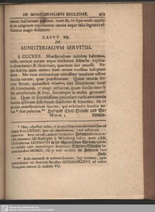 Caput VII. De Ministerialium Servitiis