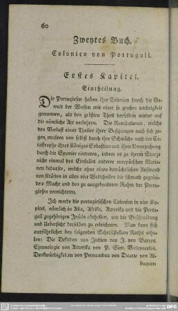 Zweytes Buch. Colonien von Portugall