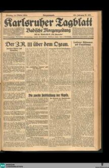 Karlsruher Tagblatt, Morgenausgabe