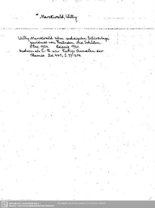 Markwald, Willy (Marckwald)