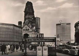 Berlin - Kurfürstendamm, Kaiser-Wilhelm-Gedächtnis-Kirche und Europa-Center