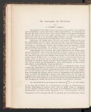 Die Atmosphäre des Weltraums