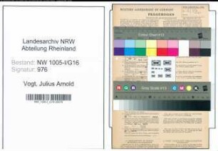 Entnazifizierung Julius Arnold Vogt , geb. 23.09.1894 (Geschaeftsfuehrer)