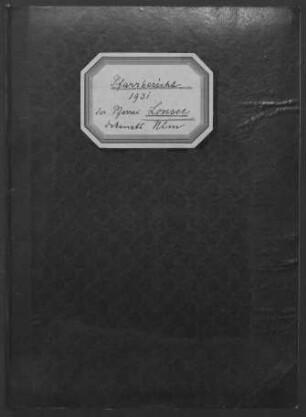 Lonsee mit Halzhausen und Sinabronn: Pfarrbericht 1931