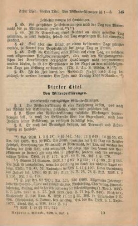 Vierter Titel. Von Willenserklärungen