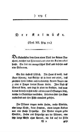 ¬Der¬ Kalmücke : Taf. XII, Fig. 72