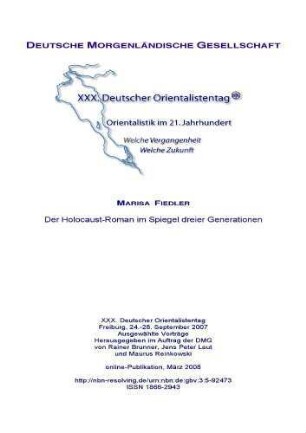 Der Holocaust-Roman im Spiegel dreier Generationen