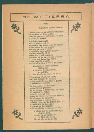 De mi tierra : Fado. Repertorio Gardel Razzano