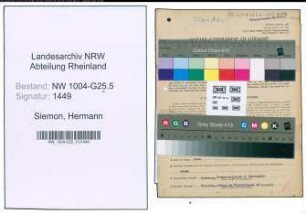 Entnazifizierung Hermann Siemon , geb. 10.03.1896 (Metzger)
