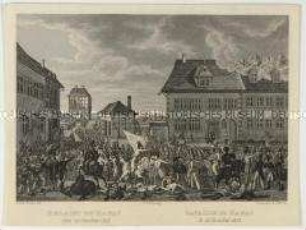 Schlacht zu Hanau am 31. Oktober 1813 (aus einer Folge zu den Befreiungskriegen)