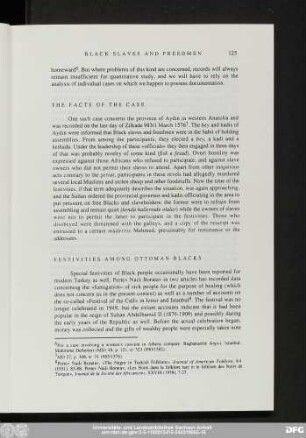 Festicities Among Ottoman Blacks