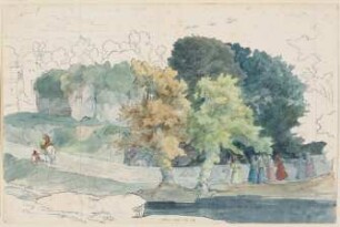 Italienische Landschaft mit figürlicher Staffage